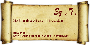 Sztankovics Tivadar névjegykártya